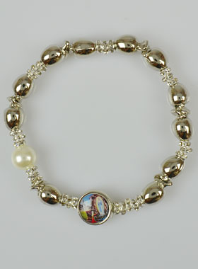 Bracelet Chapelet Dizainier en Perles d'Argent (pic 1)