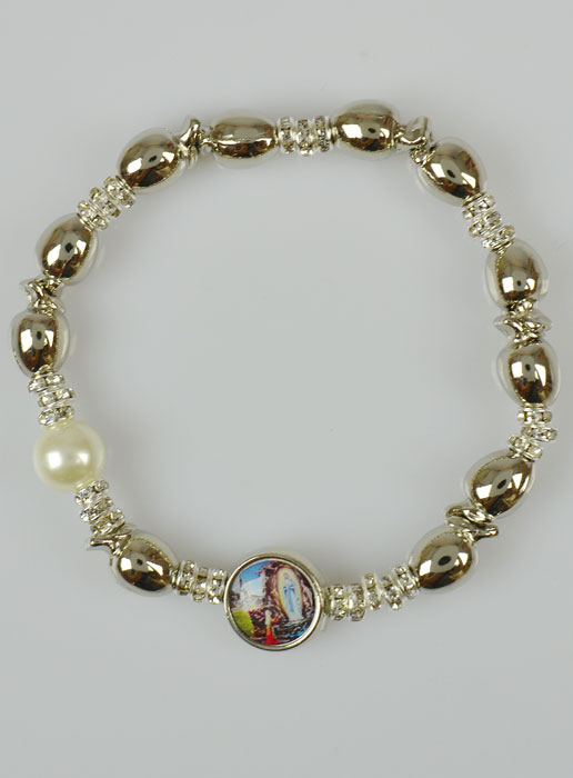 Bracelet Chapelet Dizainier en Perles d'Argent (pic 2)