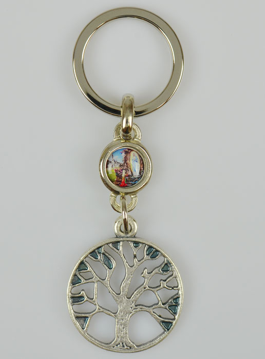 Porte-Clés Religieux Arbre de Vie de Lourdes (pic 2)