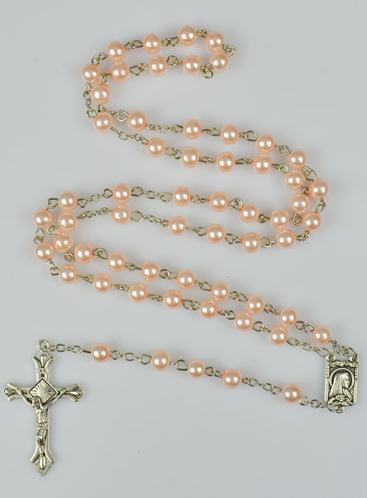 Chapelet de Lourdes en Perles Rose (pic 2)