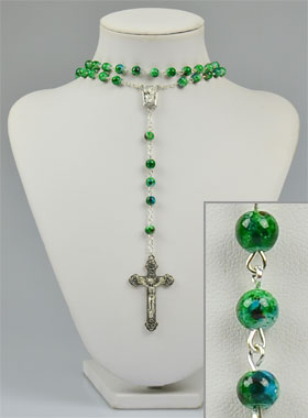Chapelet & eau de Lourdes - Nacre Verte (pic 3)