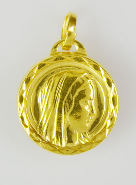 Médaille Ste Vierge Marie & Eau de Lourdes - 18mm (pic 1)