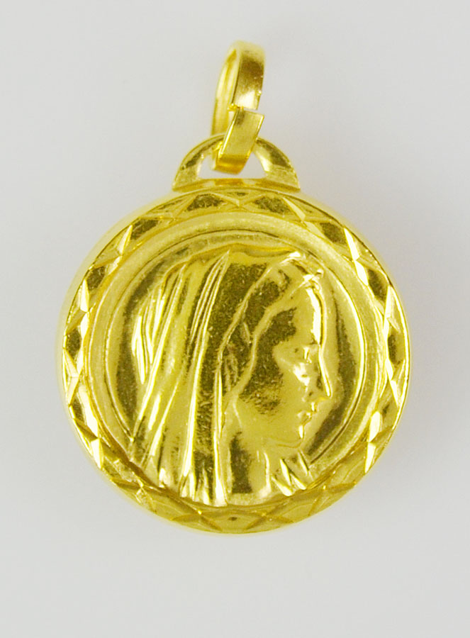 Médaille Ste Vierge Marie & Eau de Lourdes - 18mm (pic 2)