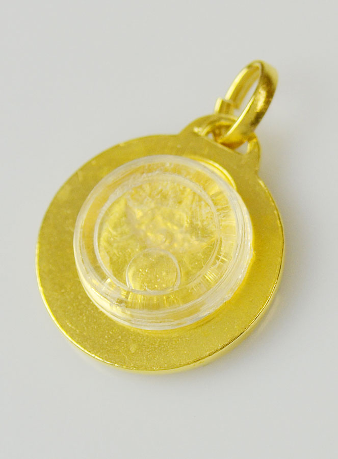 Médaille Ste Vierge Marie & Eau de Lourdes - 18mm (pic 4)