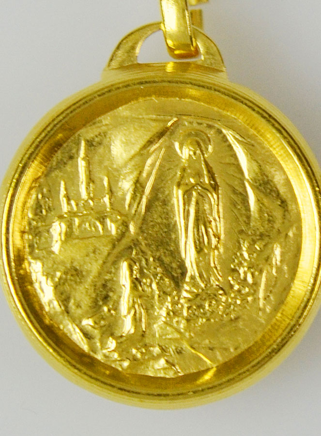 Médaille de Lourdes & Eau de Lourdes - 18mm (pic 2)