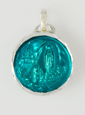 Médaille Bleu Turquoise & Eau de Lourdes (pic 1)
