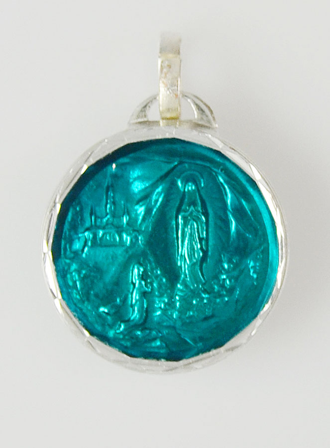 Médaille Bleu Turquoise & Eau de Lourdes (pic 2)