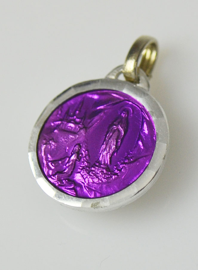 Médaille de Lourdes Violette & Eau de Lourdes (pic 3)