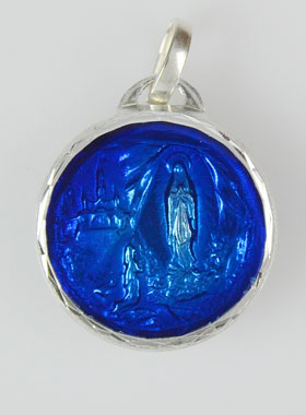 Médaille de Lourdes Bleu & Eau de Lourdes (pic 1)