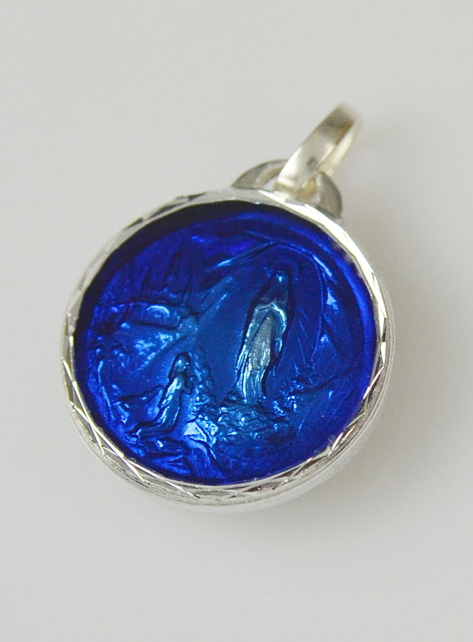 Médaille de Lourdes Bleu & Eau de Lourdes (pic 3)