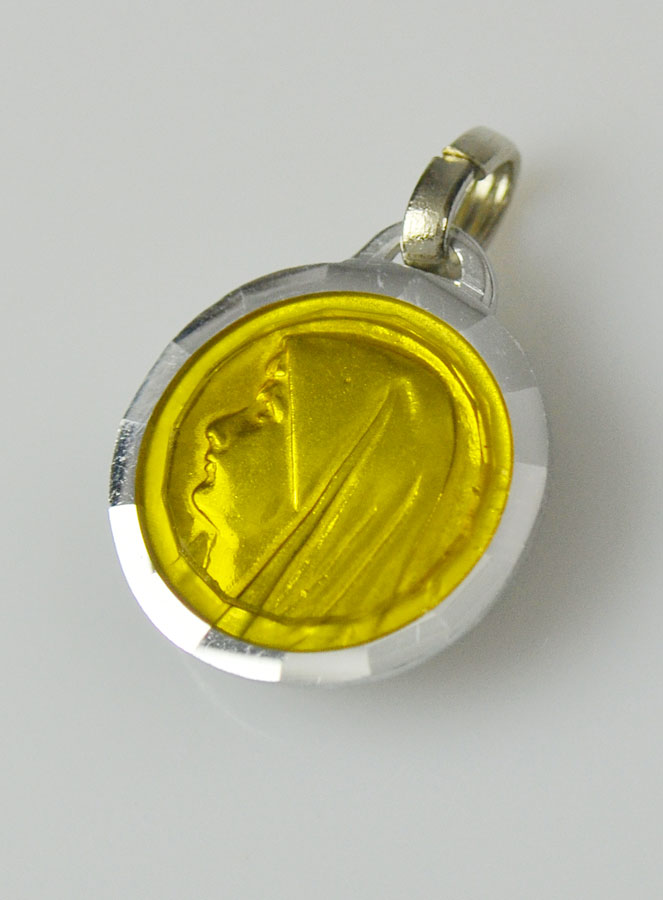 Médaille Vierge Jaune & Eau de Lourdes (pic 3)