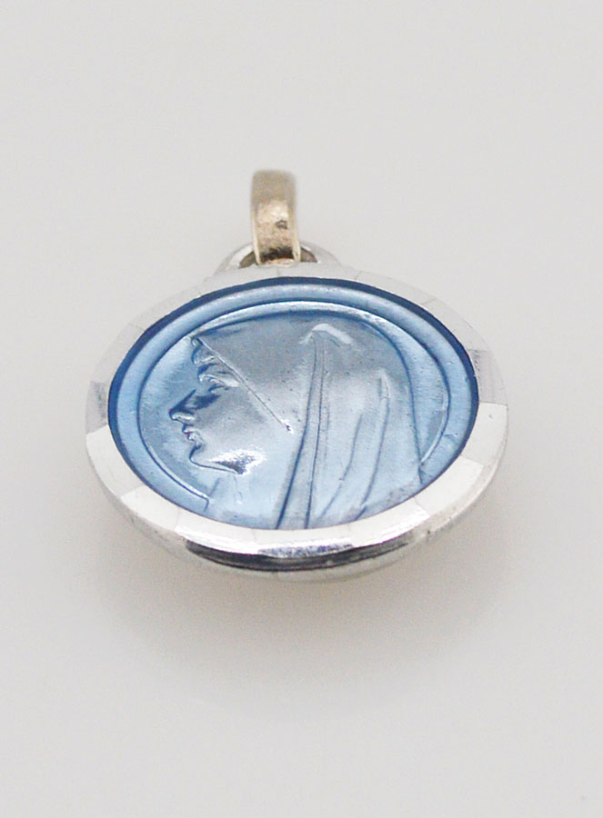 Médaille Vierge Bleue & Eau de Lourdes (pic 2)