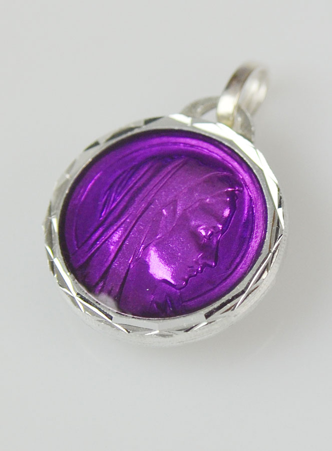Médaille Vierge Violette & Eau de Lourdes (pic 3)