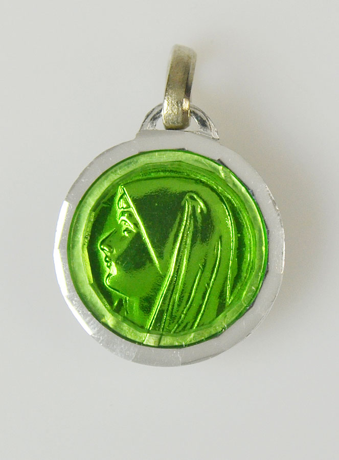 Médaille Vierge Verte & Eau de Lourdes (pic 1)