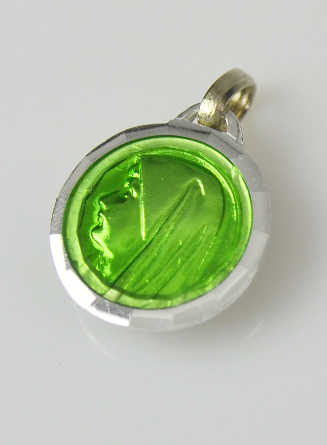 Médaille Vierge Verte & Eau de Lourdes (pic 3)