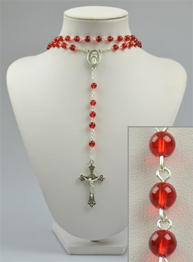 Chapelet Mode Fashion en Perles Rouge (pic 1)