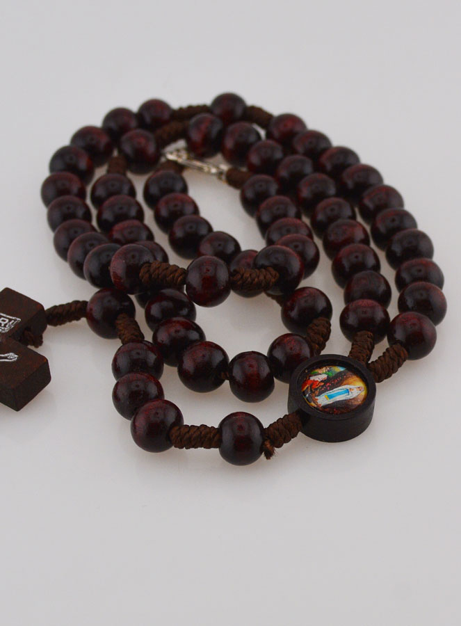 Chapelet en Bois Foncé - Collier (pic 4)