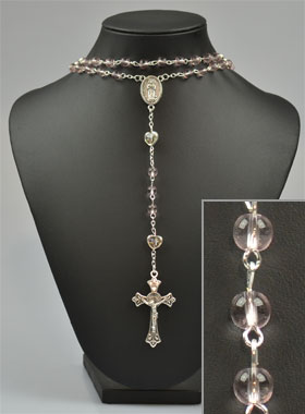 Chapelet Mode en Perles Rose - 50 cm (pic 1)
