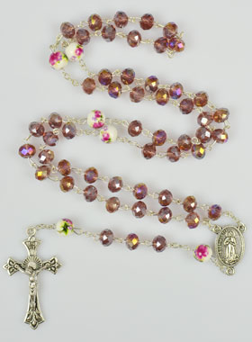 Chapelet en Cristal Violet (pic 1)