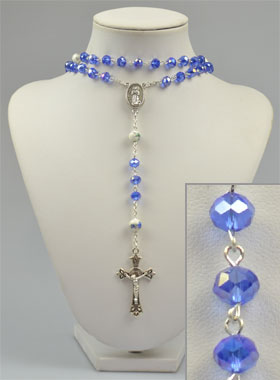 Chapelet Mode en Cristal Bleu (pic 1)