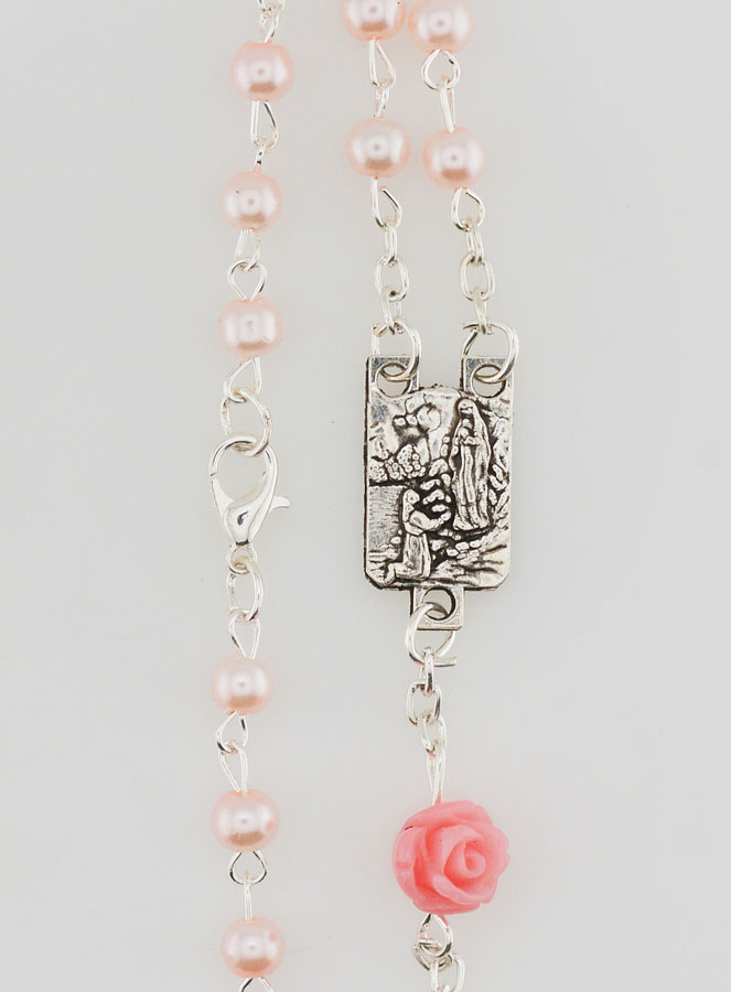 Chapelet Collier Mode en Nacre Rose (pic 3)