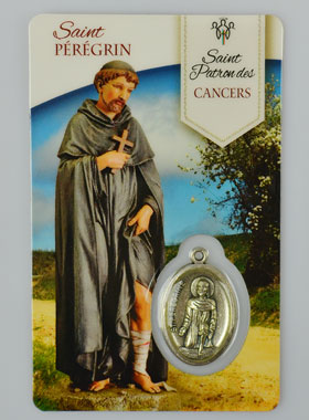 Carte de Prière Saint Pérégrin avec Médaille (pic 1)