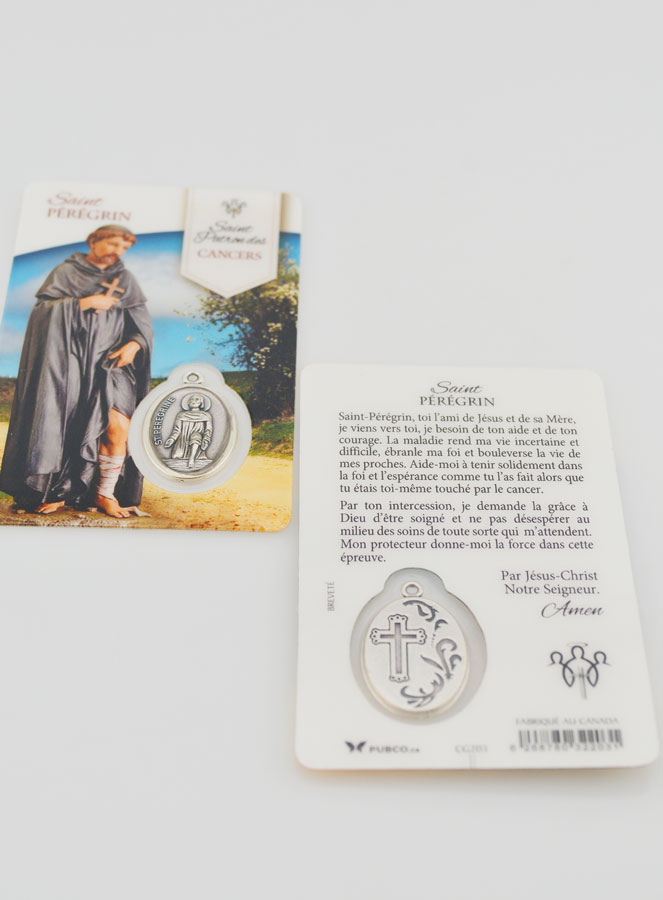 Carte De Pri re Saint P r grin Avec M daille La Boutique Des Chr tiens