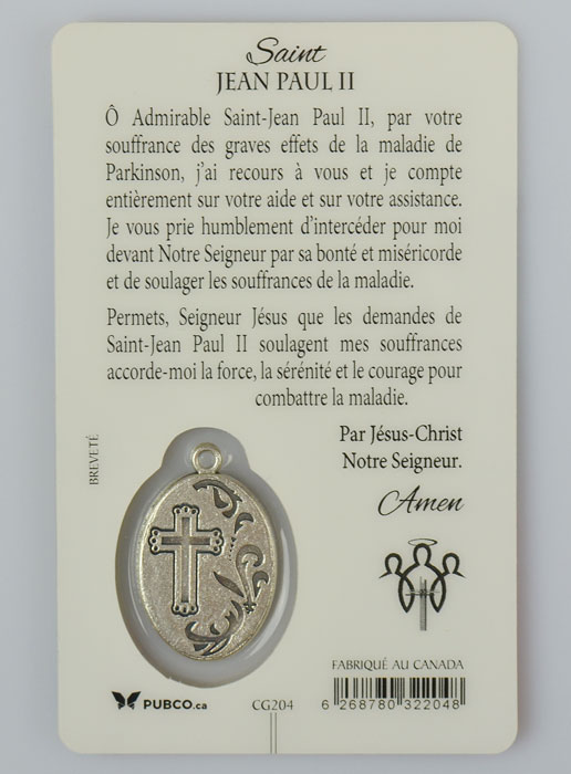 Carte de Prière Saint Jean-Paul 2 avec Médaille (pic 3)