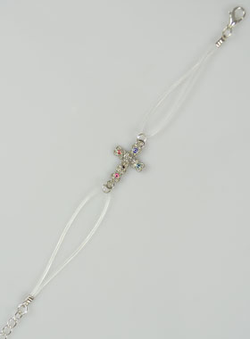 Bracelet Religieux avec Croix et 6 Diamants (pic 1)