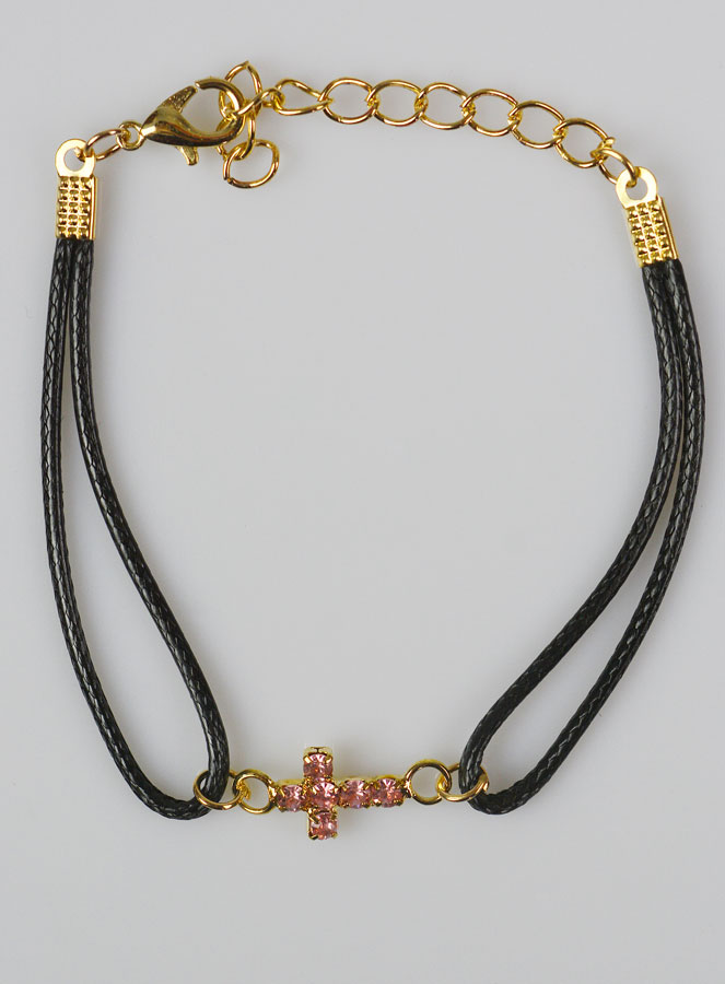 Bracelet Religieux avec Croix Or & Diamants (pic 1)
