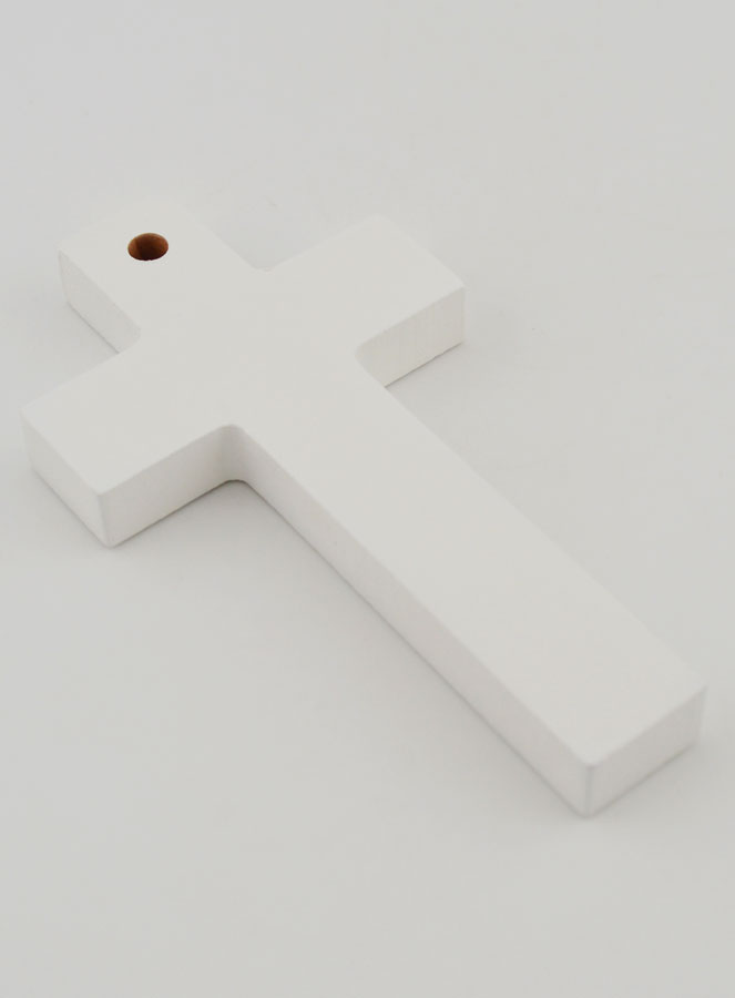 Croix Enfant en Bois - Soleil et Fleurs (pic 4)