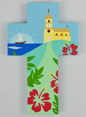 Croix en Bois - Église et Bateau (pic 1)