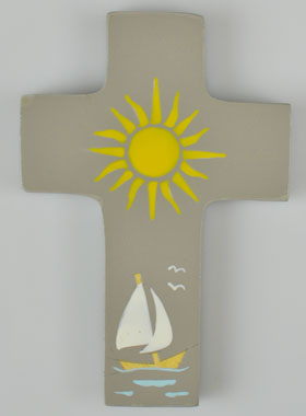 Croix Enfant en Bois - Jésus Mon Guide (pic 1)