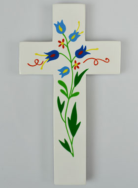 Croix en Bois - Coeur & Tulipes (pic 1)