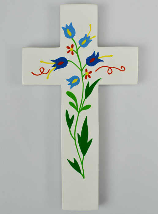Croix en Bois - Coeur & Tulipes (pic 2)