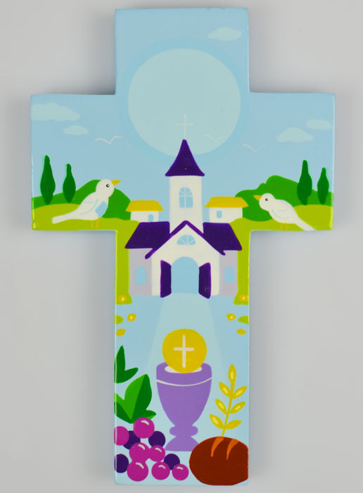 Croix Enfant en Bois - La Première Sainte Communion (pic 2)