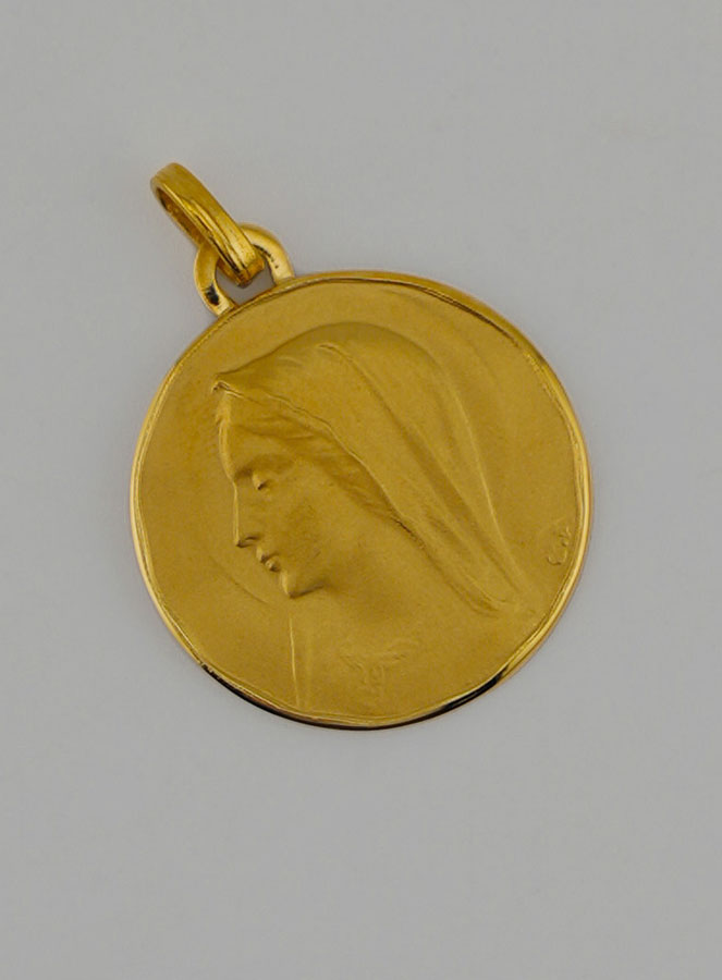 Médaille Sainte Vierge au Voile en Or (pic 2)