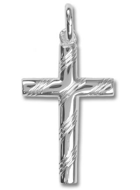 Pendentif Croix en Argent Ciselée (pic 1)