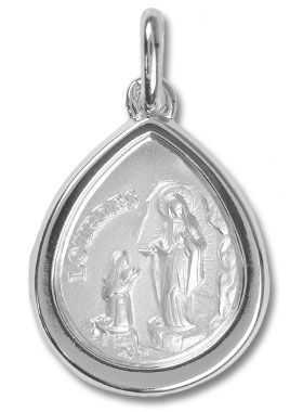 Médaille Larme Apparitions de Lourdes en Argent (pic 1)