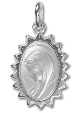 Médaille Profil Vierge Marie en Argent (pic 1)
