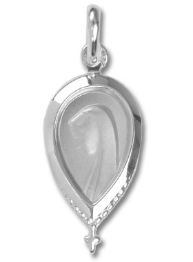 Médaille Goutte Vierge Marie en Argent (pic 1)