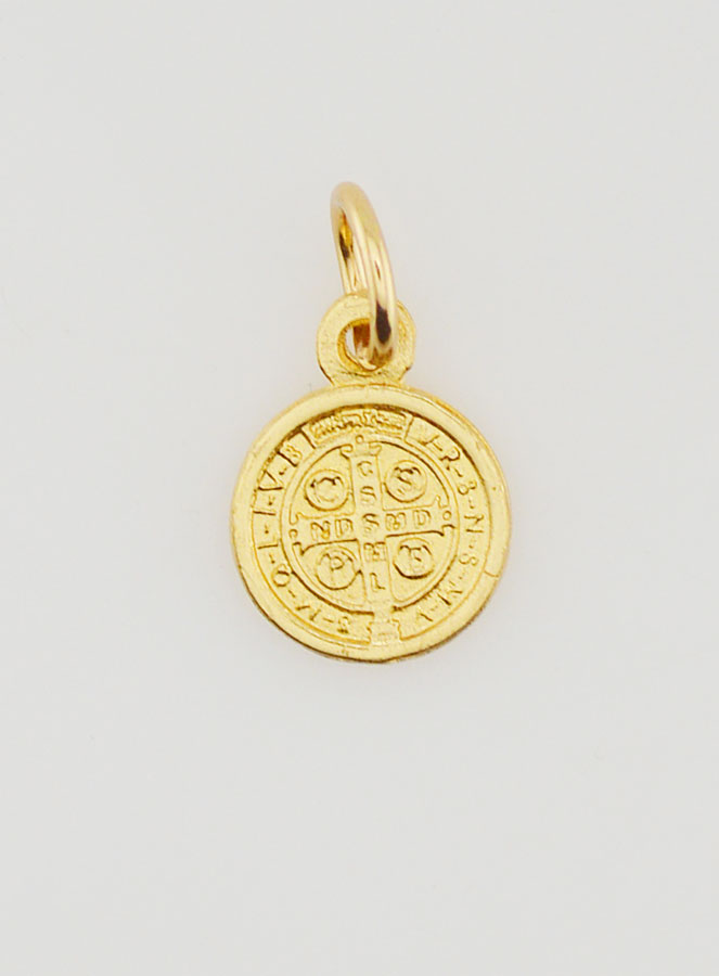 Médaille de Saint Benoit Doré - 12mm (pic 4)