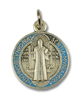 Médaille de Saint Benoit Or 18K Mate et Brillant 18mm