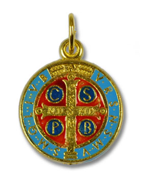 Médaille de Saint Benoit Dorée - 18mm (pic 3)