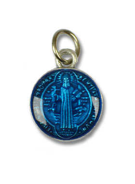 Médaille de Saint Benoit Bleue - 1.5cm (pic 2)