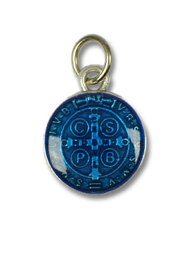 Médaille de Saint Benoit Bleue - 1.5cm (pic 3)