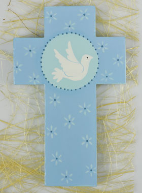Croix de Confirmation Esprit Saint - Bleu (pic 1)