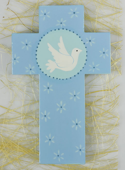Croix de Confirmation Esprit Saint - Bleu (pic 2)