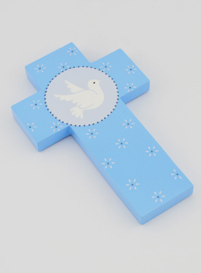 Croix de Confirmation Esprit Saint - Bleu (pic 3)