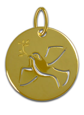 Médaille de Confirmation - Colombe de l'Esprit Saint en Or (pic 1)